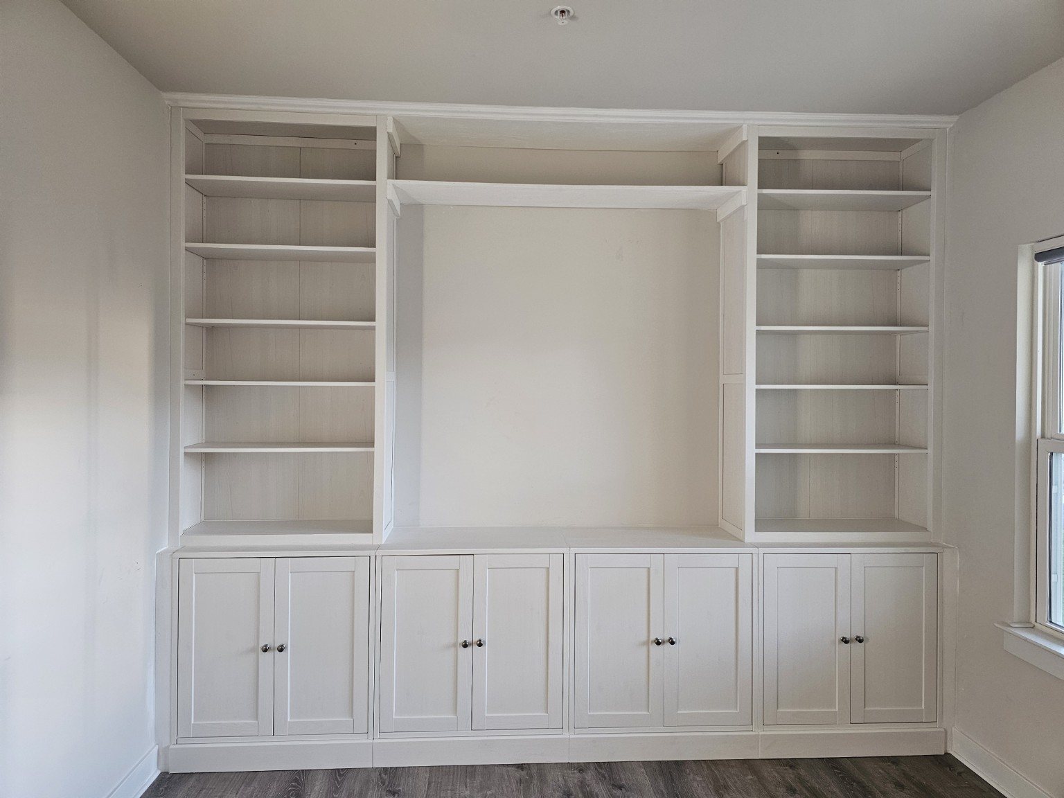 Built-in shelving